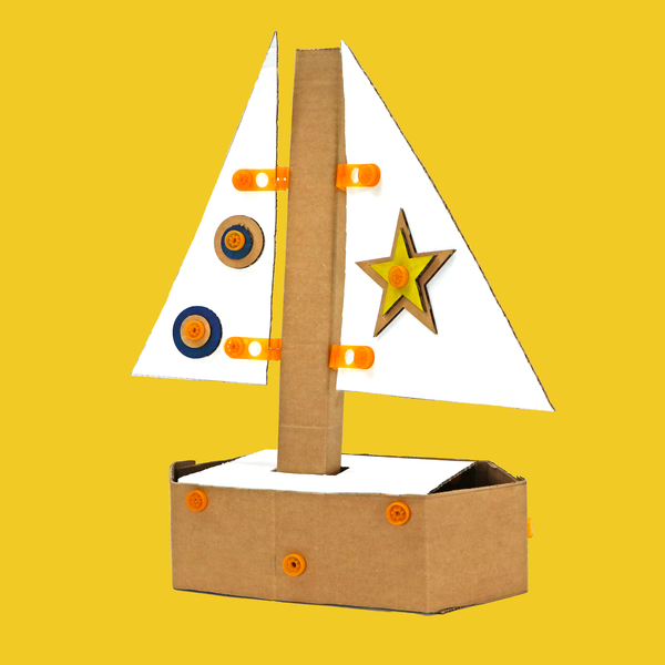 Cardboard sailboat